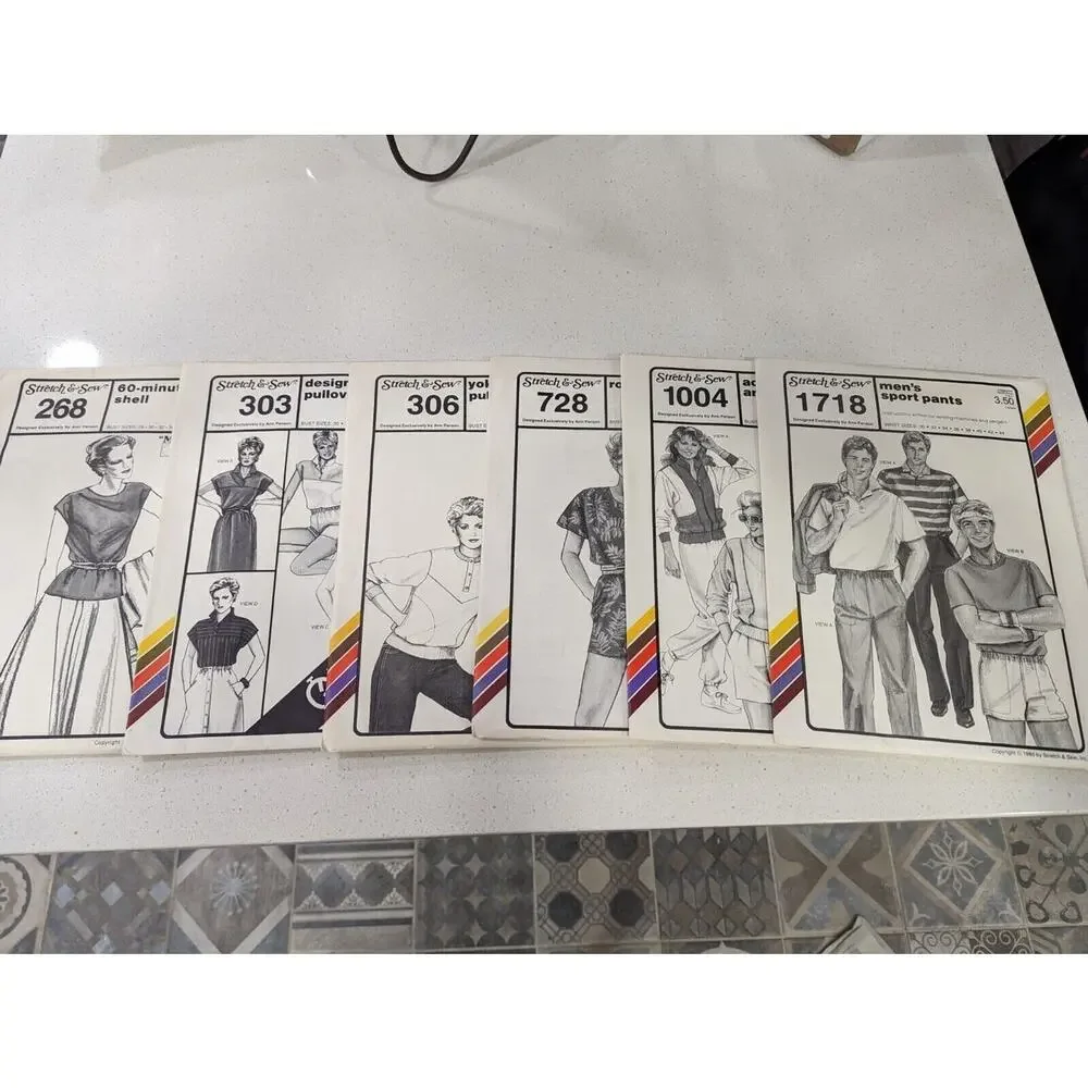 Lot Of Six Vintage Patterns By Ann‎ Person